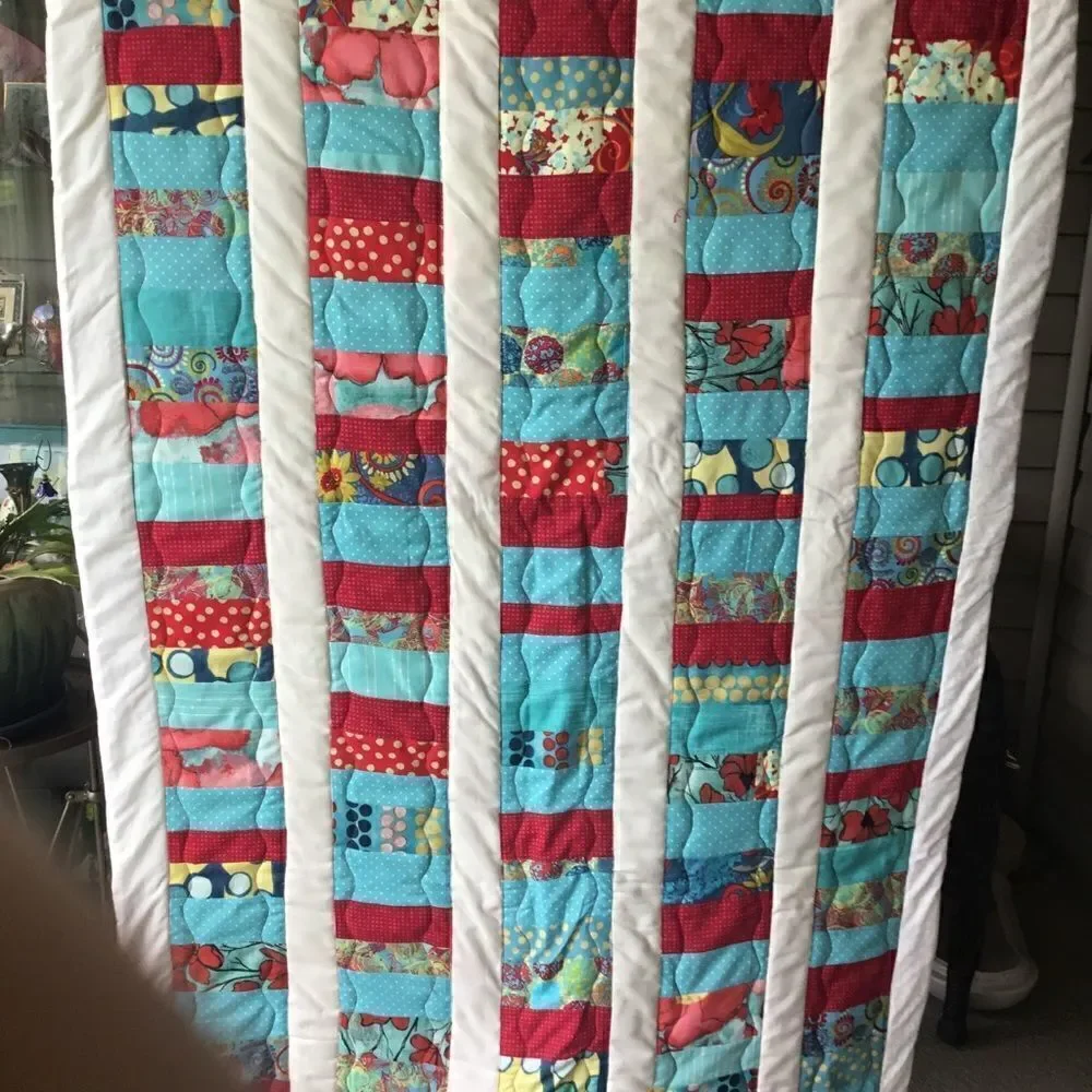 Handmade Lap Quilt NWT. 34” by 57”